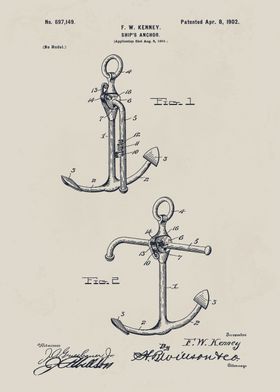 Ship's Anchor Patent