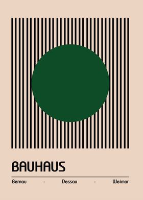 Bauhaus Minimalist Art Print Green