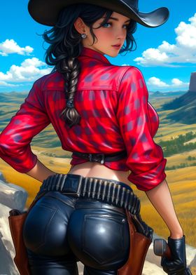 Cowgirl with Gun