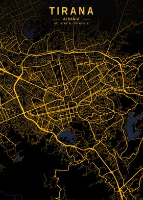 Tirana Golden City Map