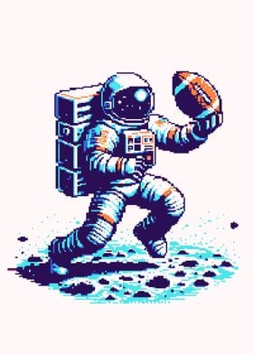 Pixel Astronaut Football