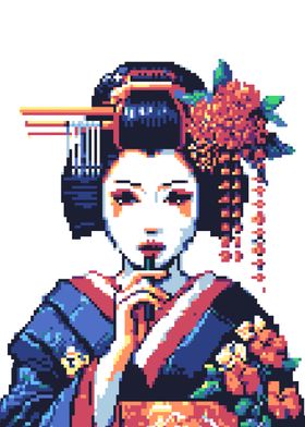 Geisha Pixel Art