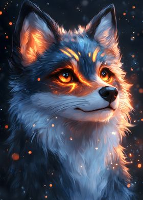 Fire Fox Portrait