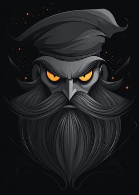 Dark Bearded Pirate Portrait