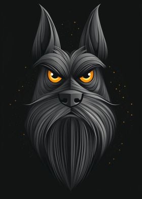 Black Dog Portrait