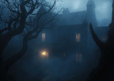 Foggy spooky Manor