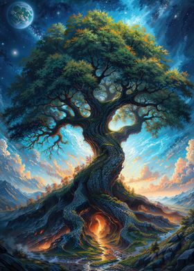 Enchanted Cosmic Tree