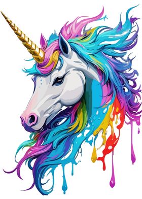 Rainbow Unicorn Portrait