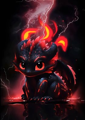 Cute Black Dragon