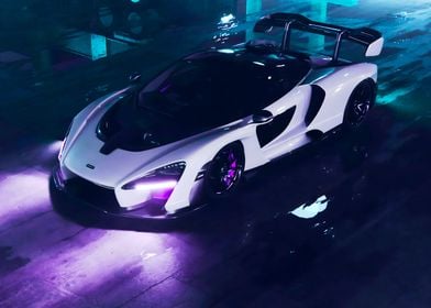 White McLaren Senna