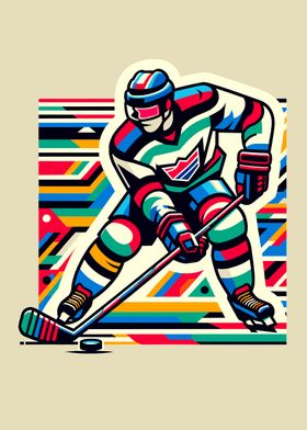 Ice hockey Player in Action wpap