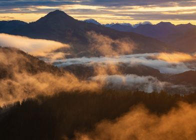 Foggy Mountain Sunrise