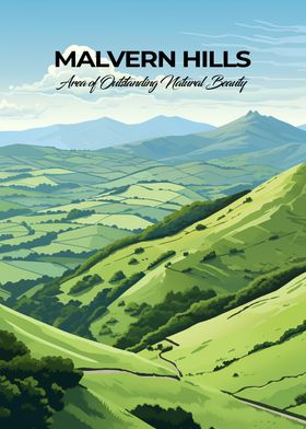 Malvern Hills Travel Print