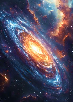 Spiral Galaxy Nebula Space Travel