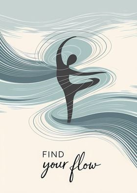 Find Your Flow Yoga Poster