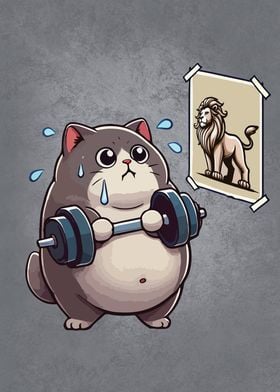 Fat Cat vs Lion - Funny Gym Motivational