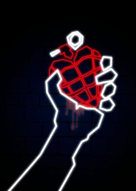 Green Day Heart Bomb Neon