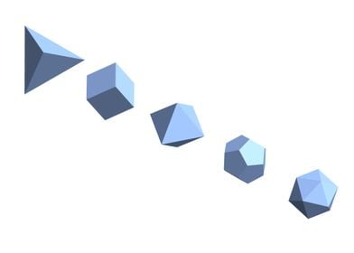 Platonic solids (blue version)