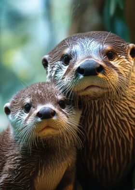 Otter Family Portrait