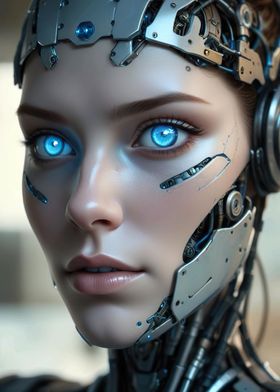 Cybernetic Woman Portrait