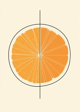 Minimalist Orange Slice