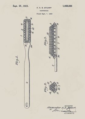 Toothbrush Patent Illustration