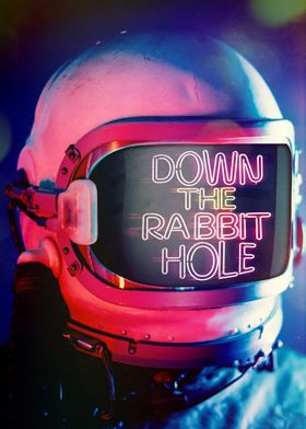 Journey Beyond The Rabbit Hole: Surreal Sci-Fi Astronaut Art