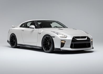 White Nissan GT-R