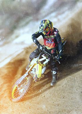 Motocross Rider in Action