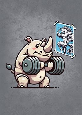 Rhino Lifting Weights vs Ripped Unicorn