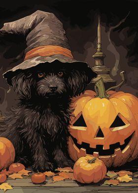 Halloween Witch Dog