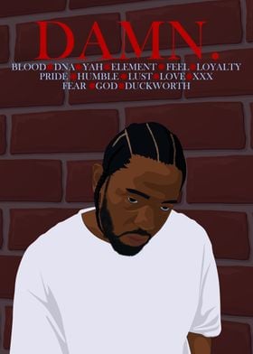 Kendrick Lamar 'DAMN' Artwork