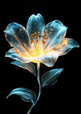 Glowing Lily Flower