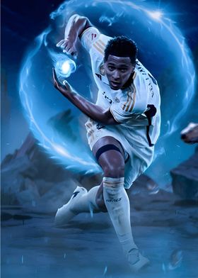 Soccer Player with Energy Blast