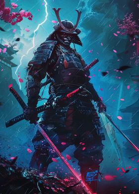 Samurai Warrior in Storm