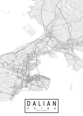 Dalian City Map China Light