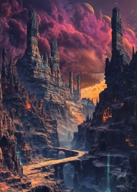 Fantasy Mountain Ruin