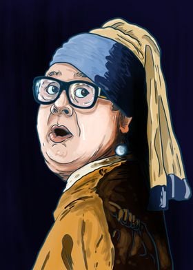 Danny DeVito with a Pearl Earring