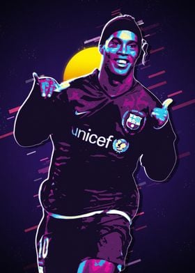 Ronaldinho Retro Art