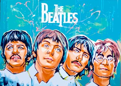 The Beatles Pop Art Painting