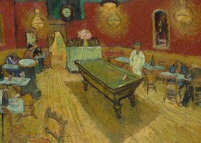 Cafe Interior with Billiard Table