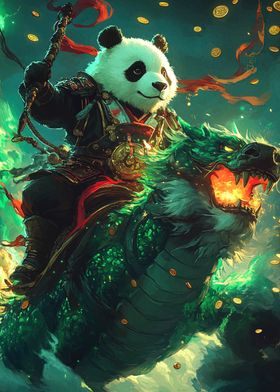 Panda Rider on Dragon