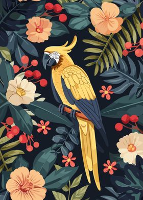 Tropical Parrot Illustration