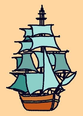 Sailing Ship Illustration