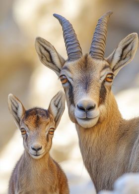 Mountain Goat Family Portrait