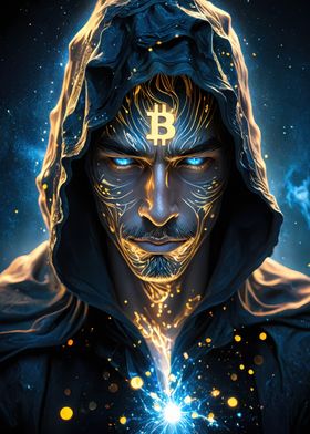 Fantasy portrait of Satoshi Nakamoto, creator of Bitcoin