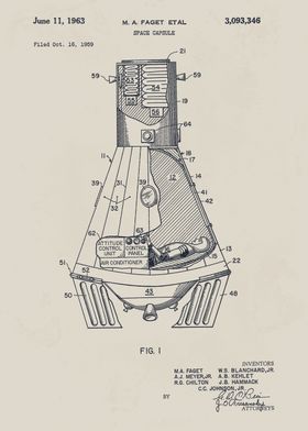 Space Capsule Patent Drawing