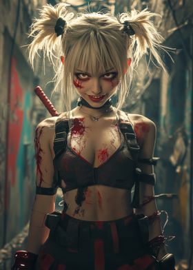 Bloody Anime Girl Cosplay