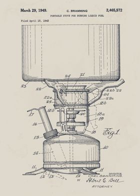 Portable Stove Patent Drawing