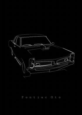 Pontiac GTO Line Art